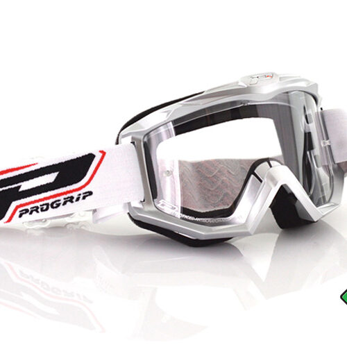 Occhiali da cross Progrip ATZAKI TRASPARENT Silver