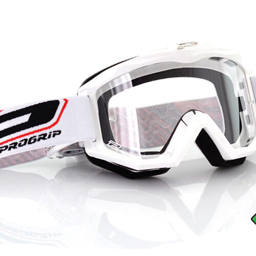 Occhiale da cross Progrip ATZAKI TRASPARENT White