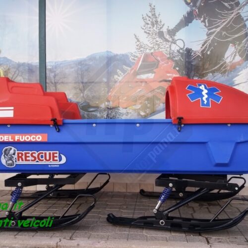 Equinox - RESCUE BOGGAN SCI Barella da soccorso a traino universale per motoslitta e quad cingolati  allestimento speciale da soccorso