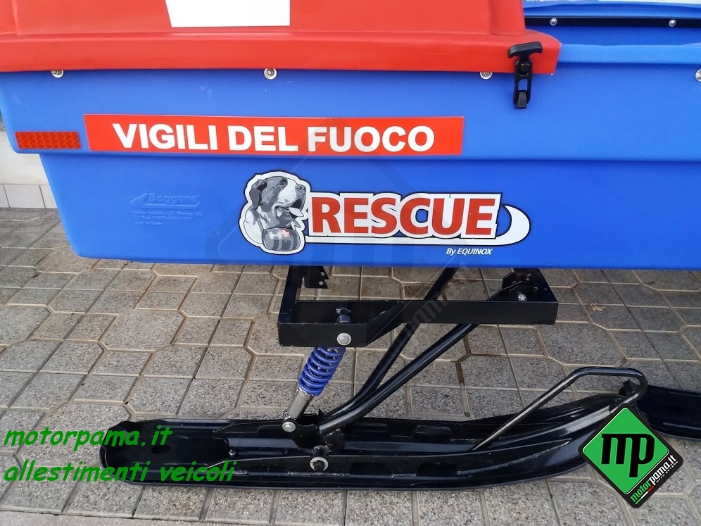 Equinox - RESCUE BOGGAN SCI Barella da soccorso a traino universale per motoslitta e quad cingolati allestimento speciale da soccorso - immagine 2