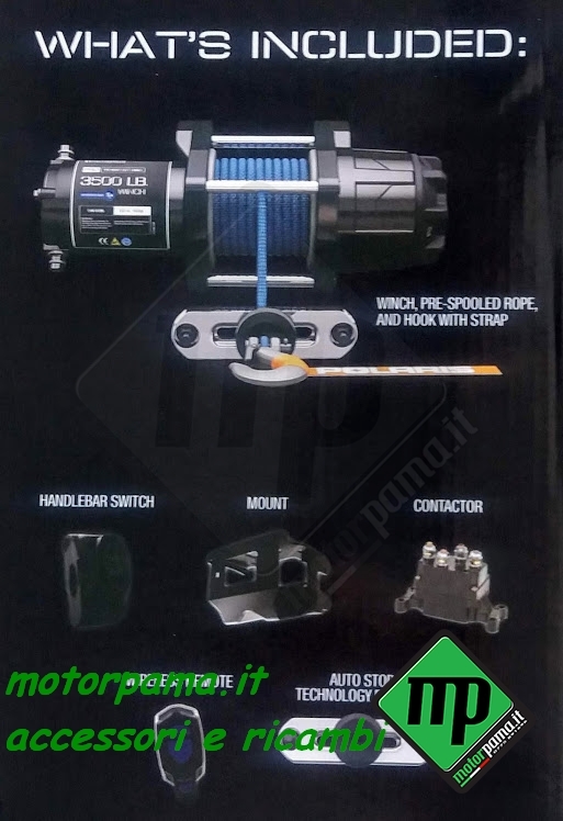 Verricello 3.500 lbs quad atv Polaris Sportsman - immagine 4