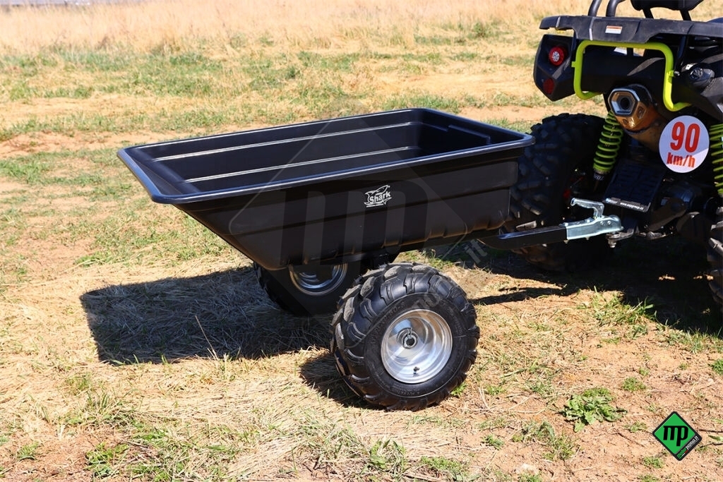 Rimorchio per ATV da giardino 300 Nero - immagine 3