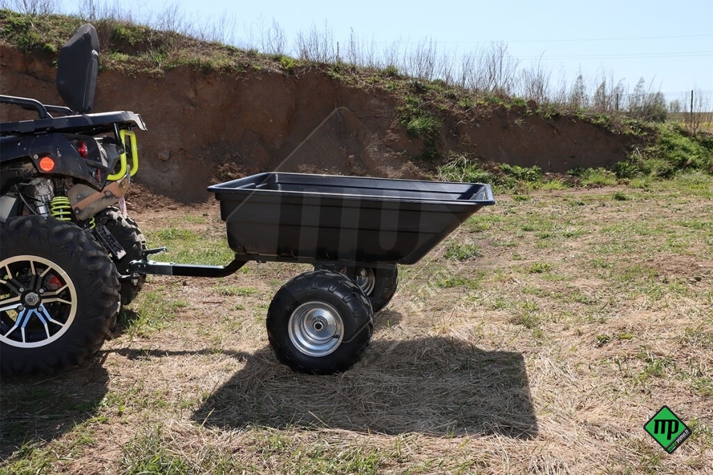 Rimorchio per ATV da giardino 300 Nero - immagine 4