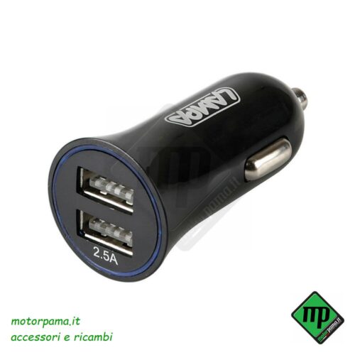 Caricabatteria 2 porte Usb - 2500 mA - 12/24V