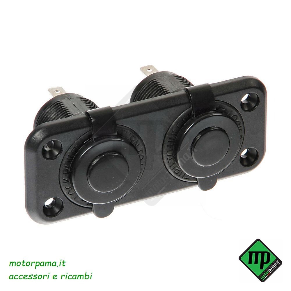 Ext-2, doppia presa corrente, montaggio ad incasso, 12/24V - immagine 4