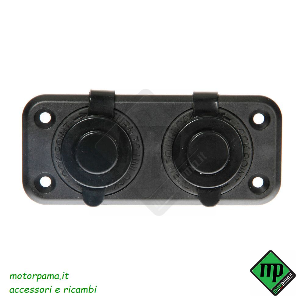 Ext-2, doppia presa corrente, montaggio ad incasso, 12/24V
