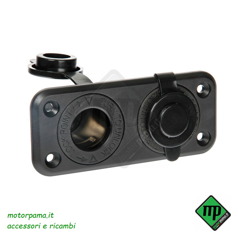 Ext-2, doppia presa corrente, montaggio ad incasso, 12/24V - immagine 2