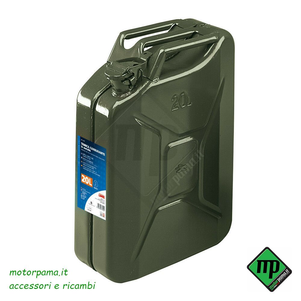 Tanica benzina / diesel in metallo verde per trasporto carburante - immagine 8