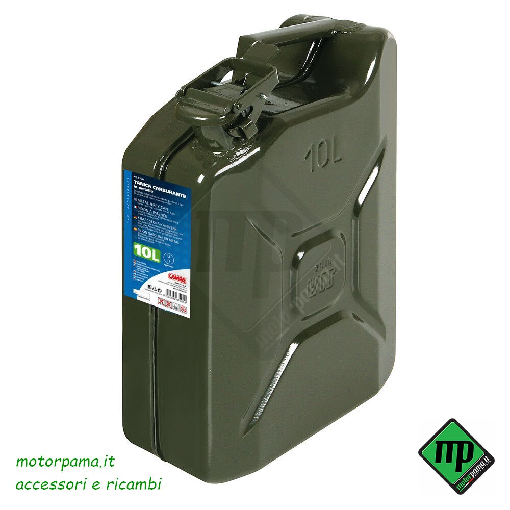 Tanica benzina / diesel in metallo verde per trasporto carburante - immagine 6