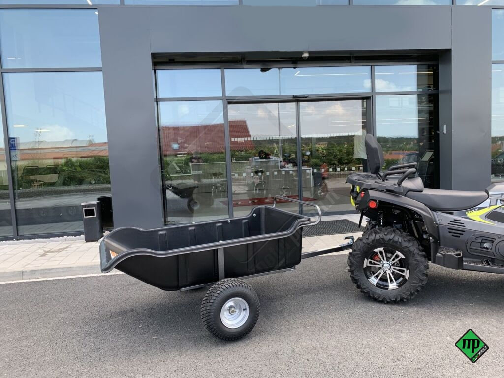 Rimorchio per ATV da giardino 680 Nero, 2 ruote - immagine 6