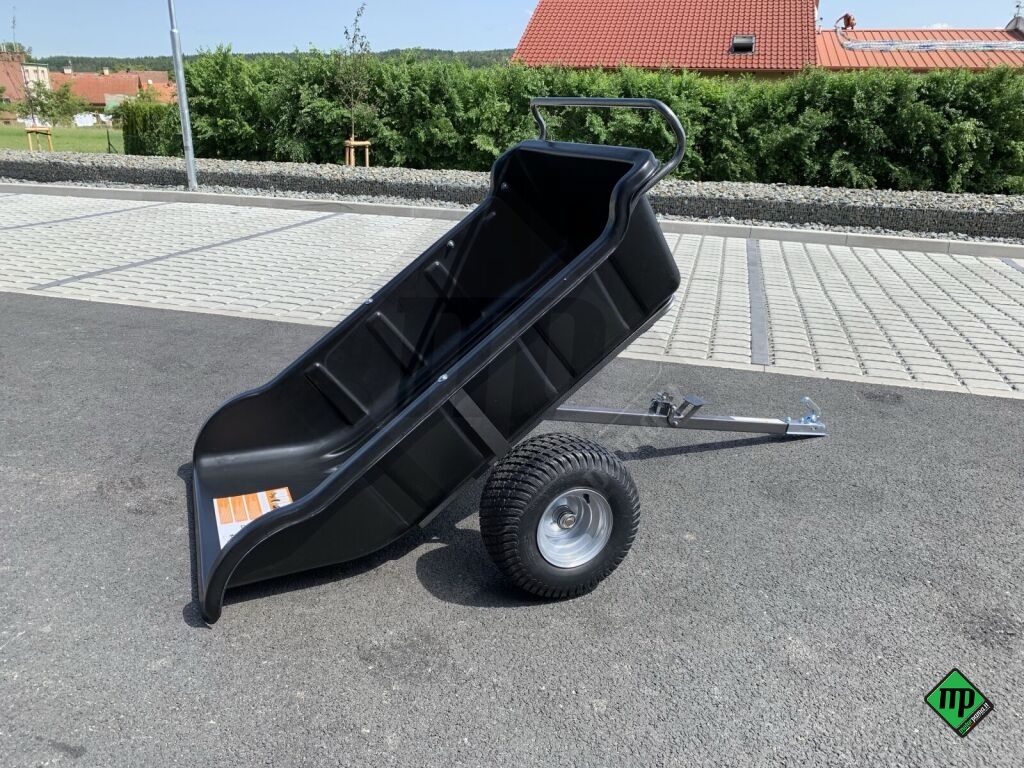 Rimorchio per ATV da giardino 680 Nero, 2 ruote - immagine 7