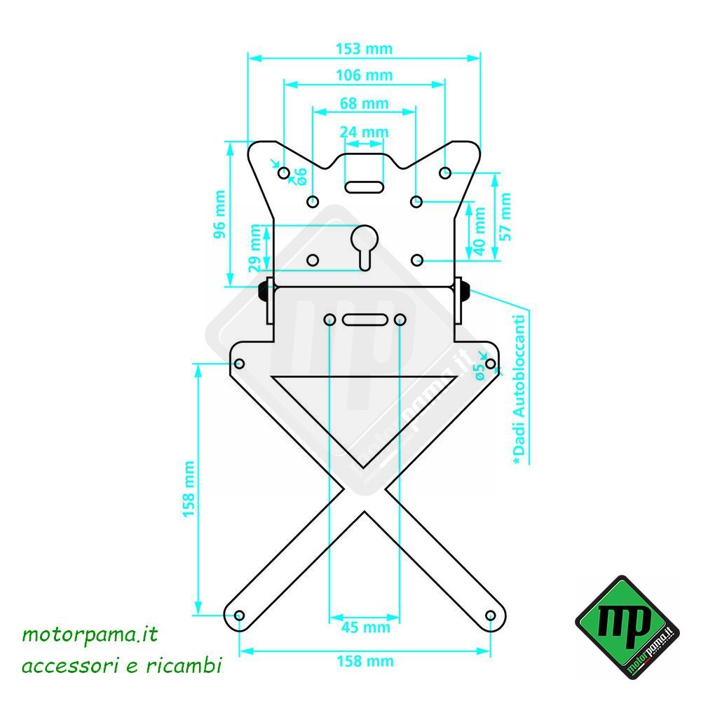Kit portatarga + supporto catarifrangente - immagine 6