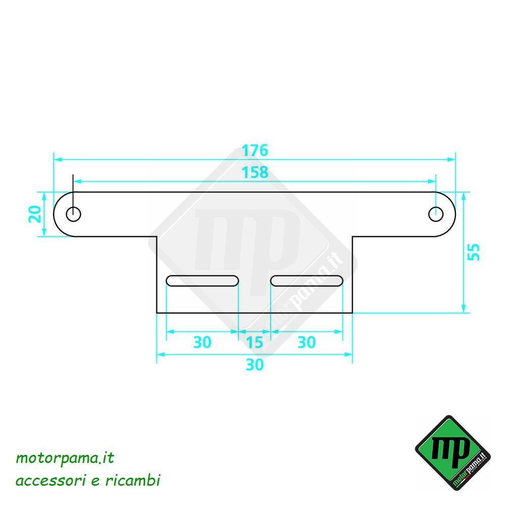 Kit portatarga + supporto catarifrangente - immagine 2