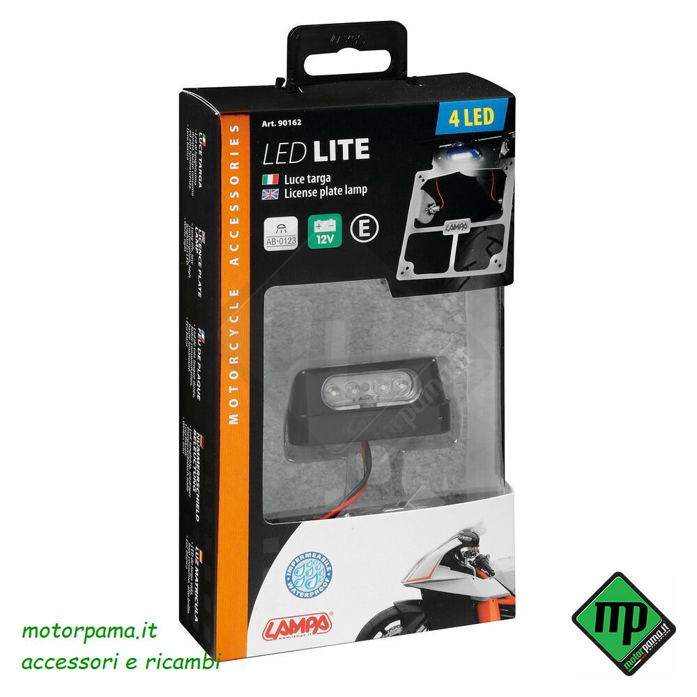 Luce targa a 4 Led - Bianco - Omologato - immagine 4