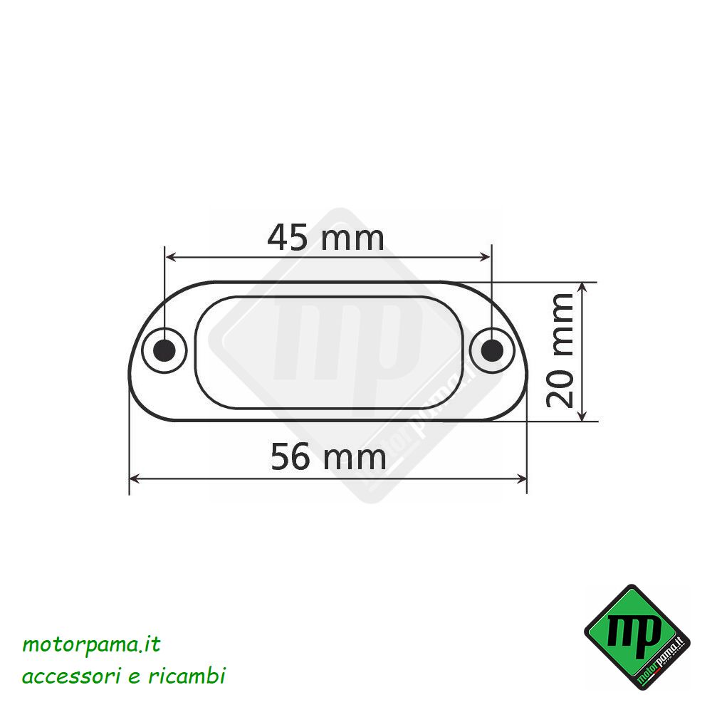 Luce targa a 4 Led - Bianco - Omologato - immagine 3