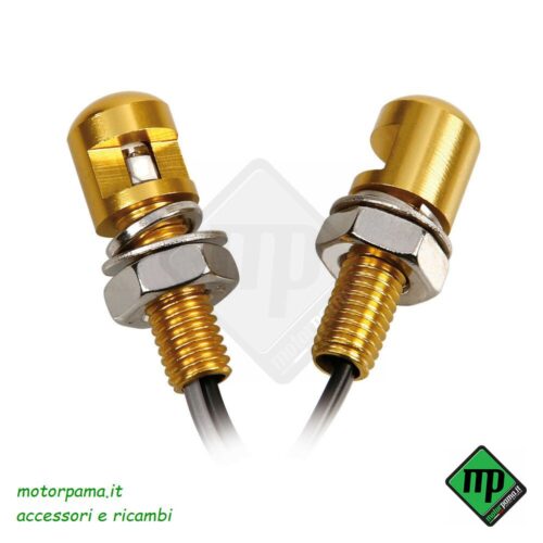 Set 2 viti con Led a luce blu - Oro