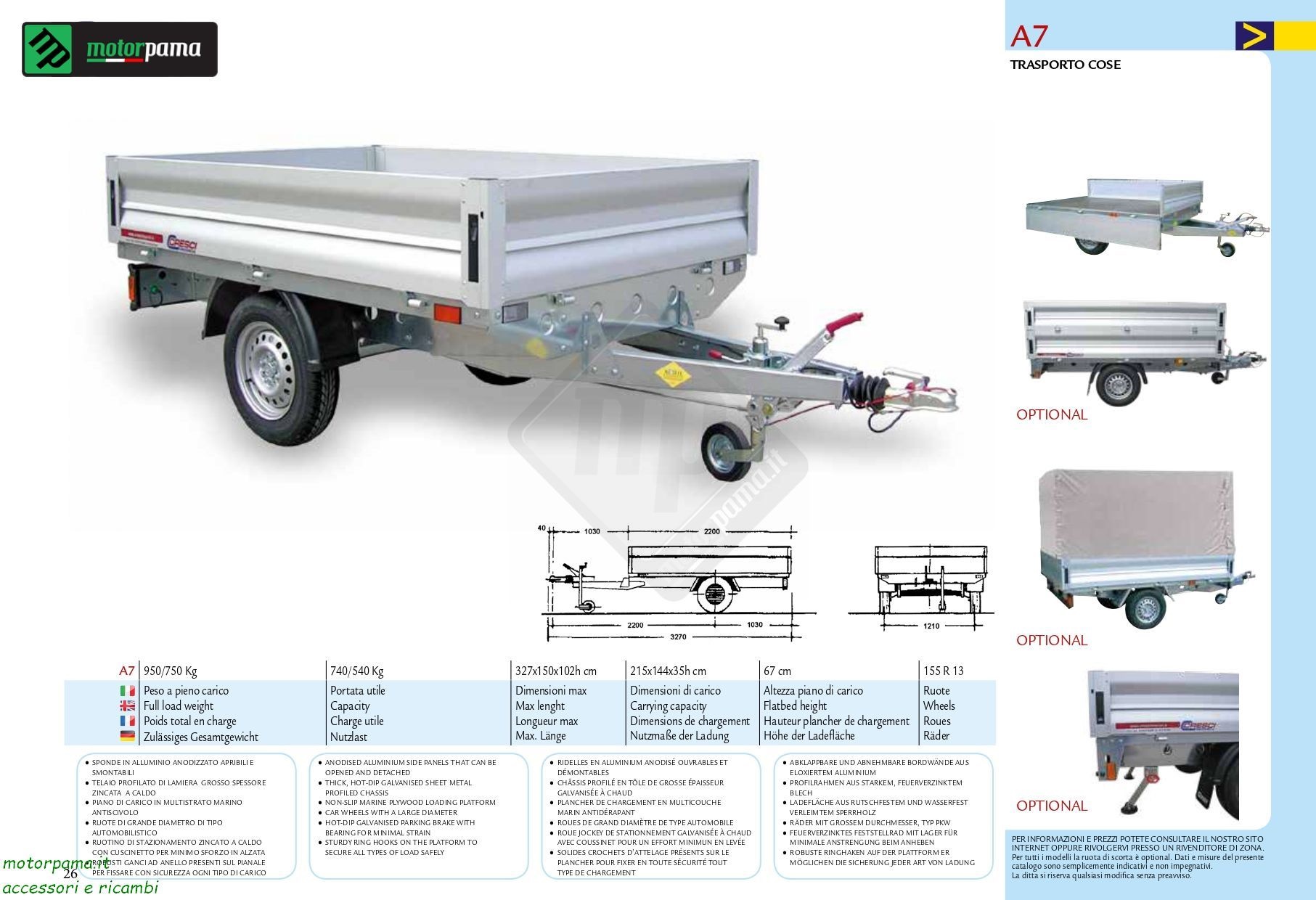Carrello cresci A7