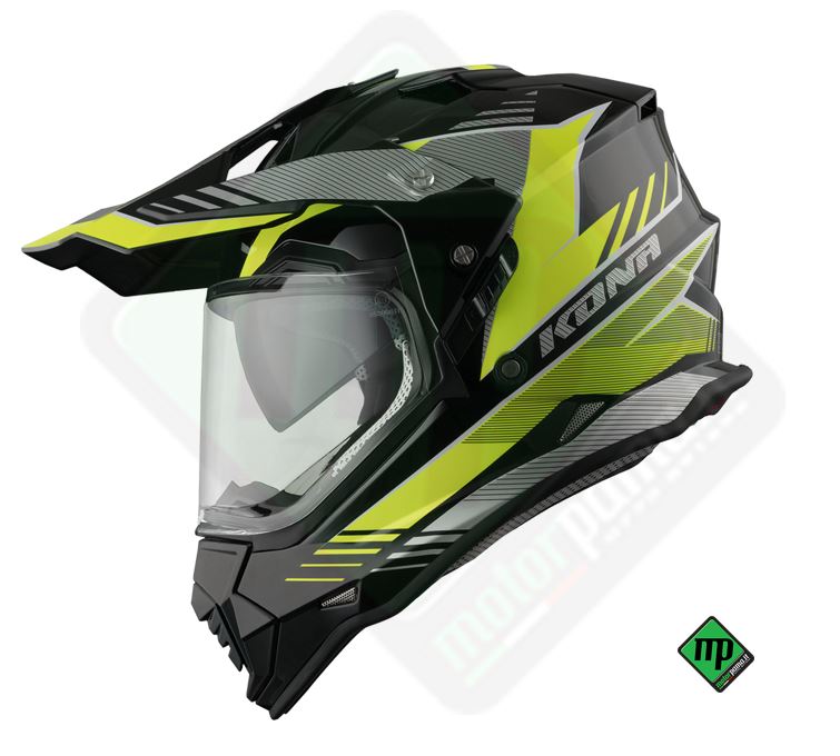 Casco Vemar Kona Explorer Nero Giallo Matt