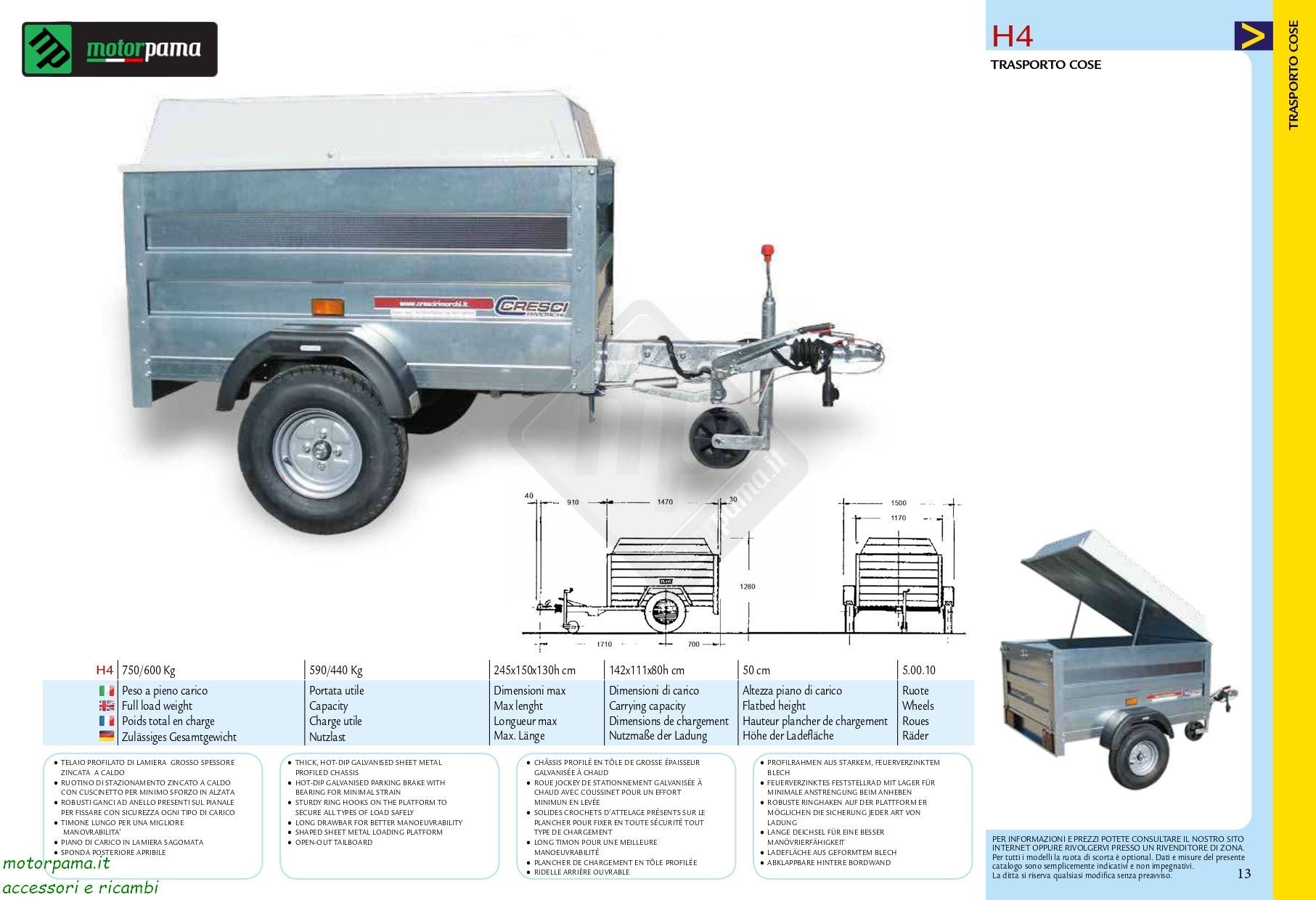 Carrello cresci H4