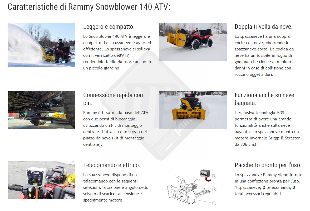 Turbina Spazzaneve RAMMY 140 ATV - immagine 9