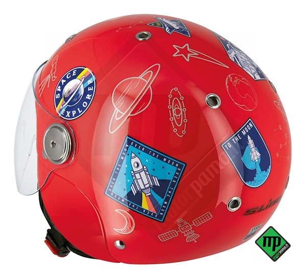 Colore Rosso-Casco Jet Junior Space S775 Bambino - immagine 2