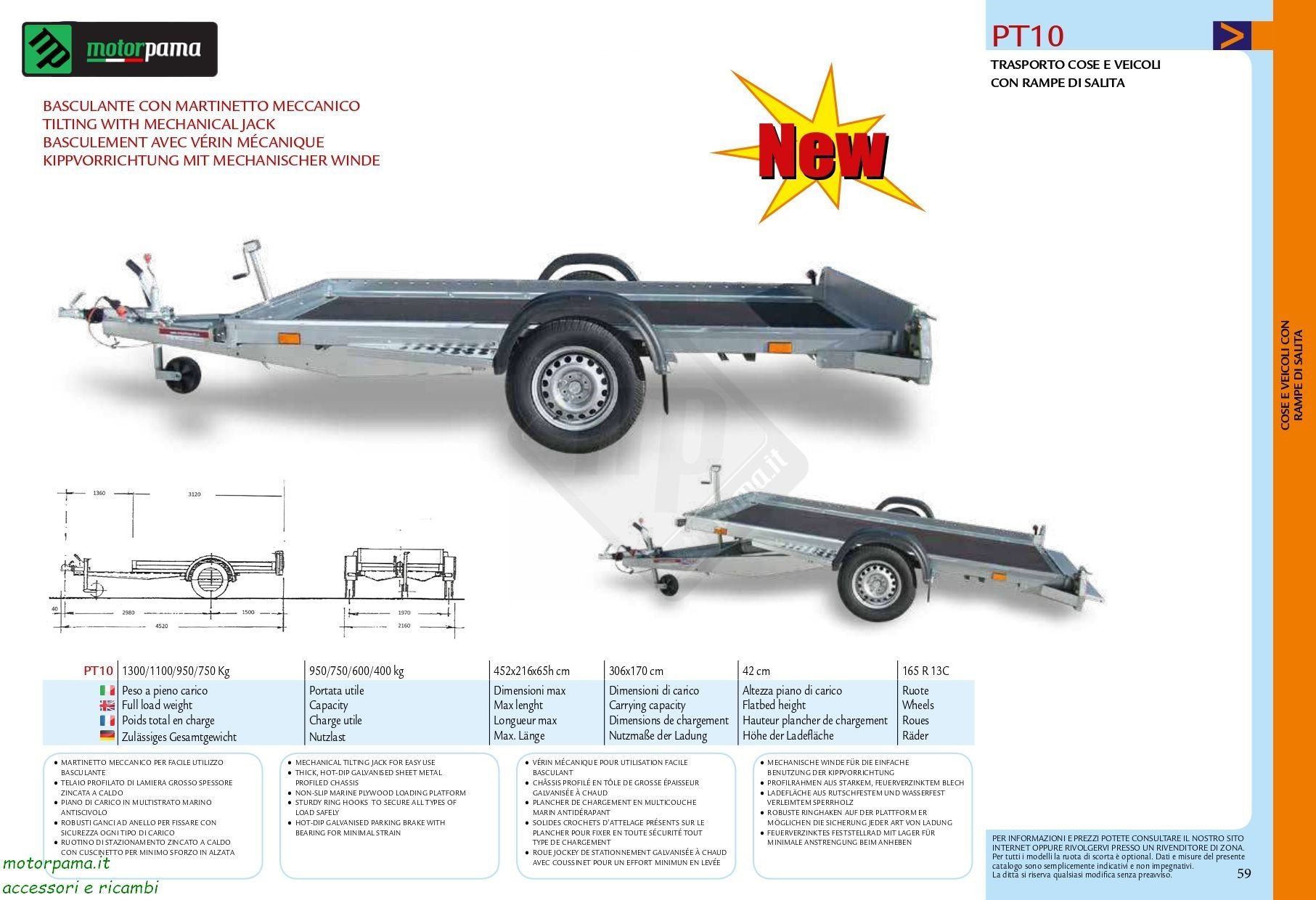 Carrello Cresci Rimorchi PT10 - immagine 5