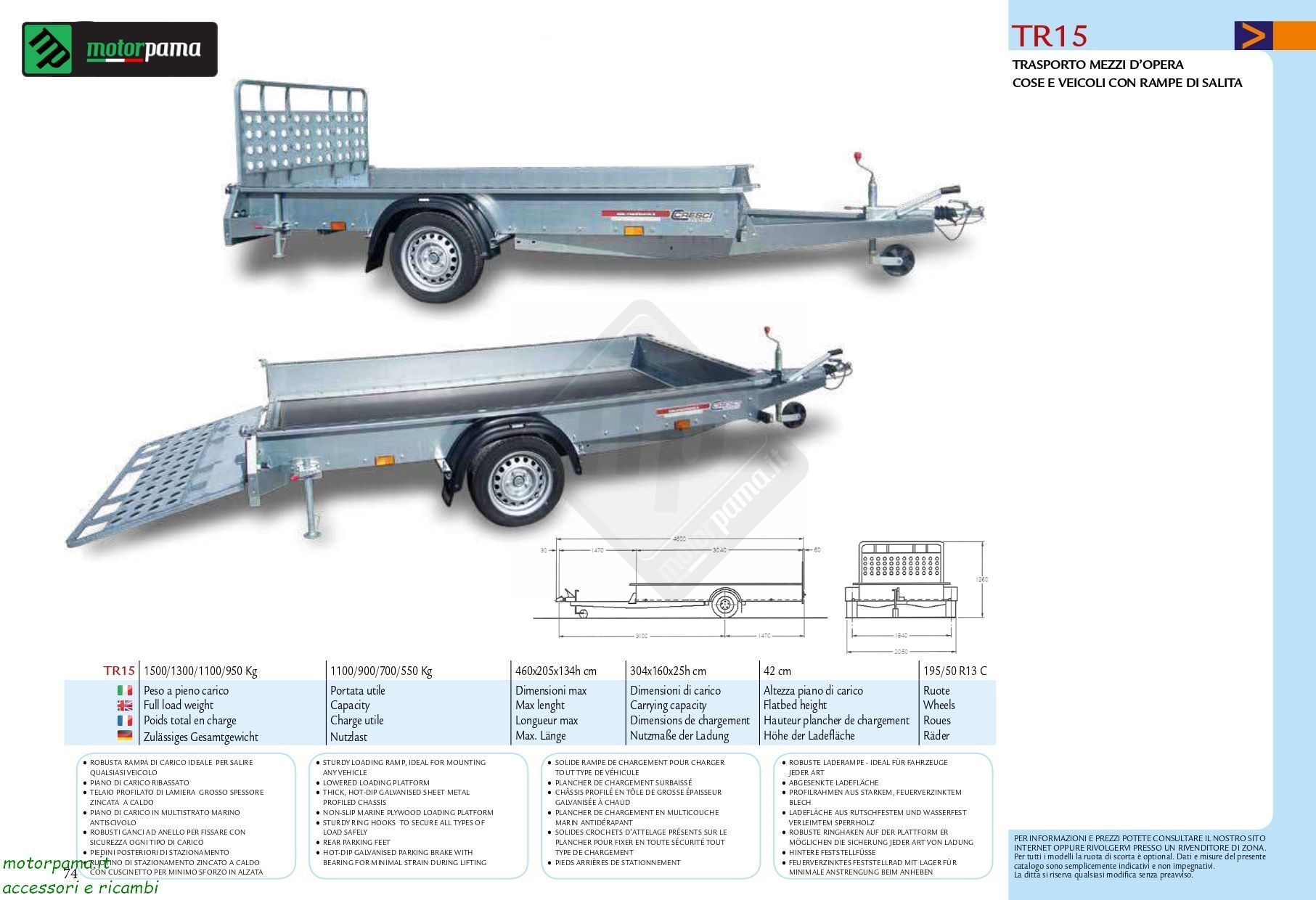 Carrello Cresci Rimorchi TR15 - immagine 3