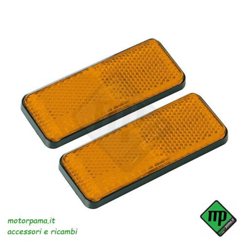Euro-Norm, catarifrangenti rettangolari - 90x35 mm - Arancio