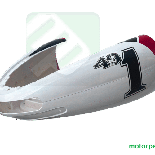 Carena posteriore originale scooter Benelli 491 bianco rosso nero