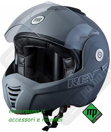 Casco Moto Flip-Up BHR 807 REVERSE Grigio Opaco - immagine 5