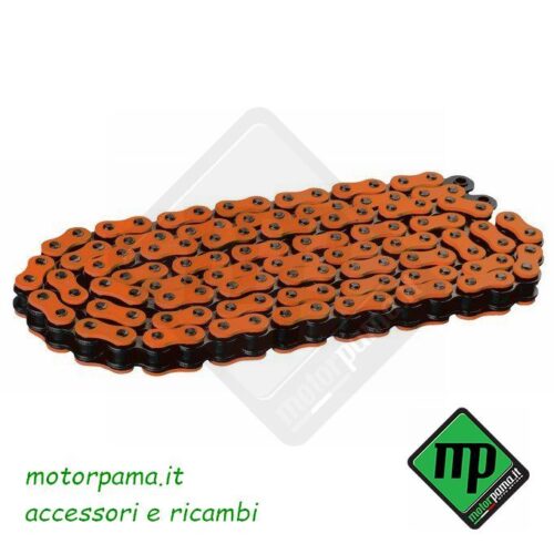 Colore Arancione-Catena trasmissione moto colorate passo 520 senza O-ring