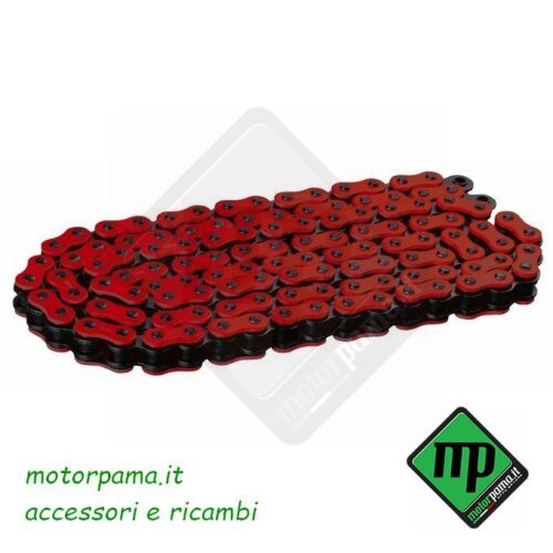 Colore Rosso-Catena trasmissione moto colorate passo 520 senza O-ring