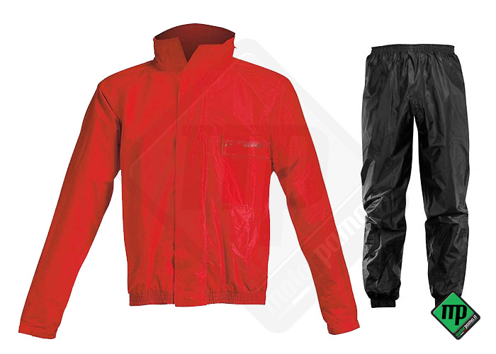 Completo antipioggia Acerbis Rain Suit Logo Rosso