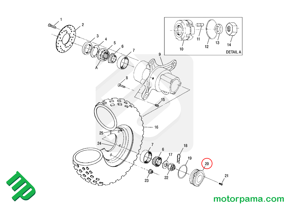 Tappo mozzo ruota Quad Atv Polaris Scrambler 400/500, Sportsman 500/700 - immagine 3