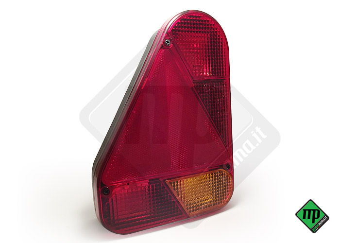 Fanale di posizione sinistro verticale con triangolo per carrello Cresci Rimorchi 650F / 750F / PT6 / TMF25 / 750T / TMF