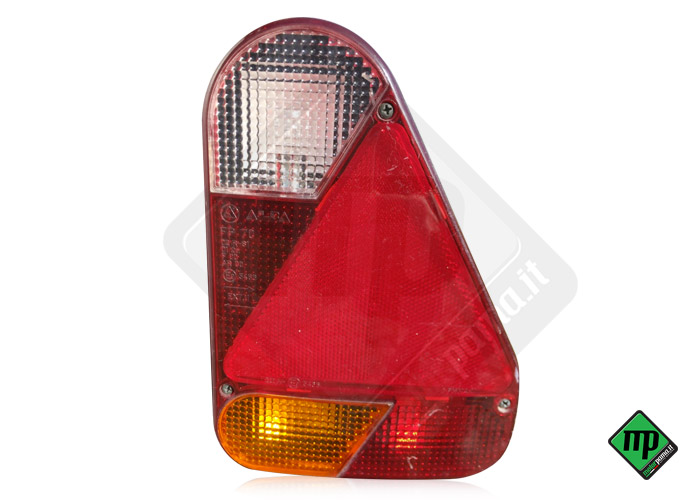 Fanale di posizione destro verticale con triangolo per carrello Cresci Rimorchi 650F / 750F / PT6 / TMF25 / 750T / TMF