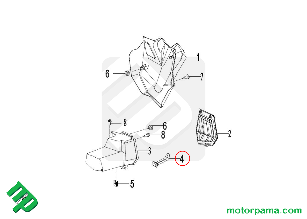 Gancio portaoggetti posteriore originale quad CF MOTO - immagine 4