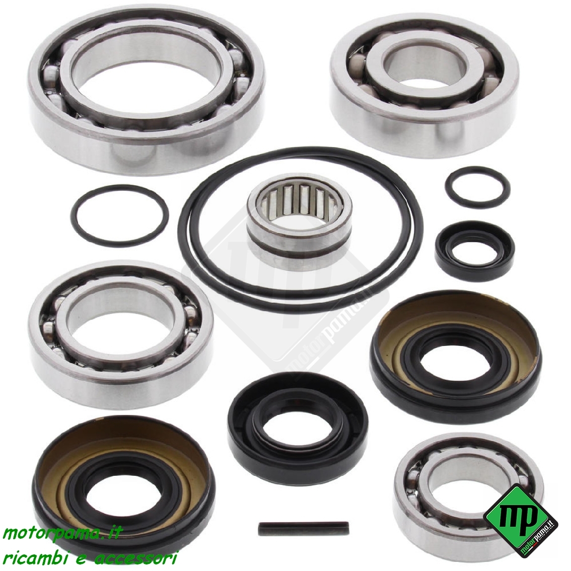 Kit revisione differenziale posteriore con cuscinetti-paraoli-boccole per atv quad Kawasaki Brute Force 650 750 2005 / 2017