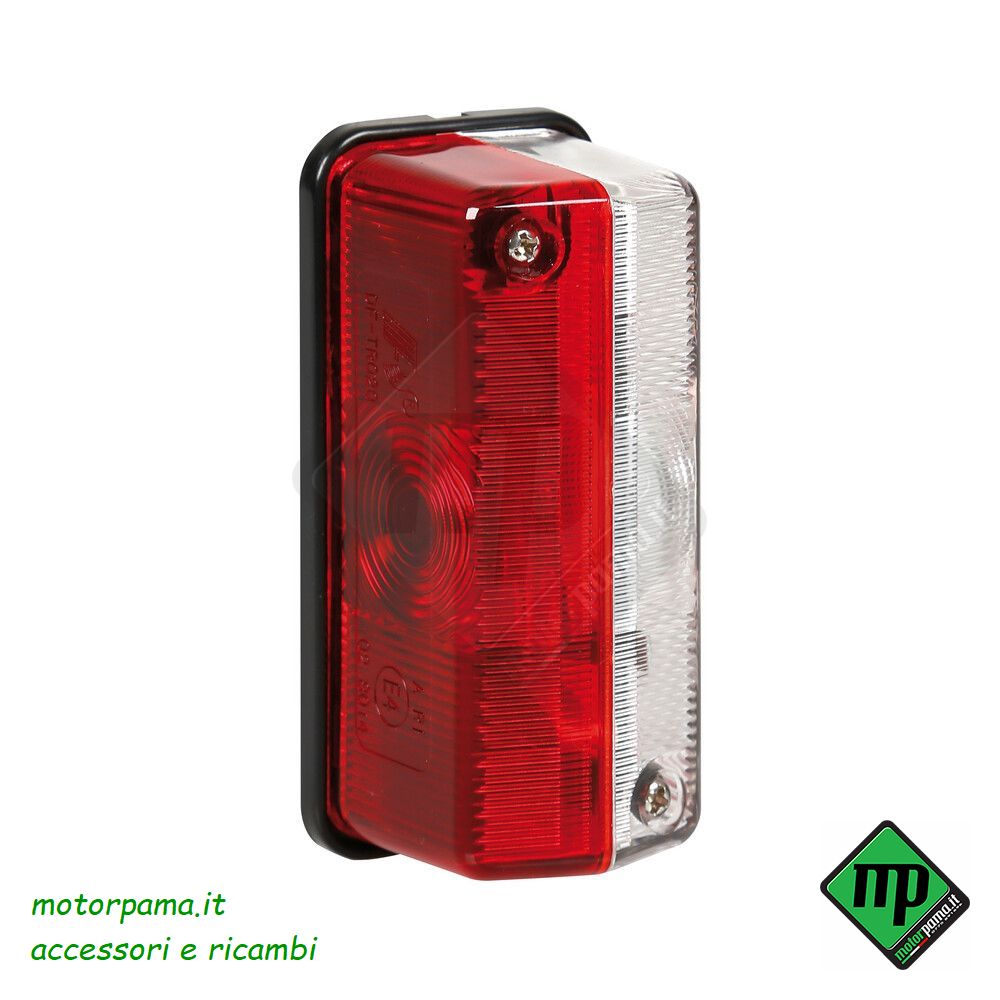 Luce ingombro, 12/24V - Bianco/Rosso