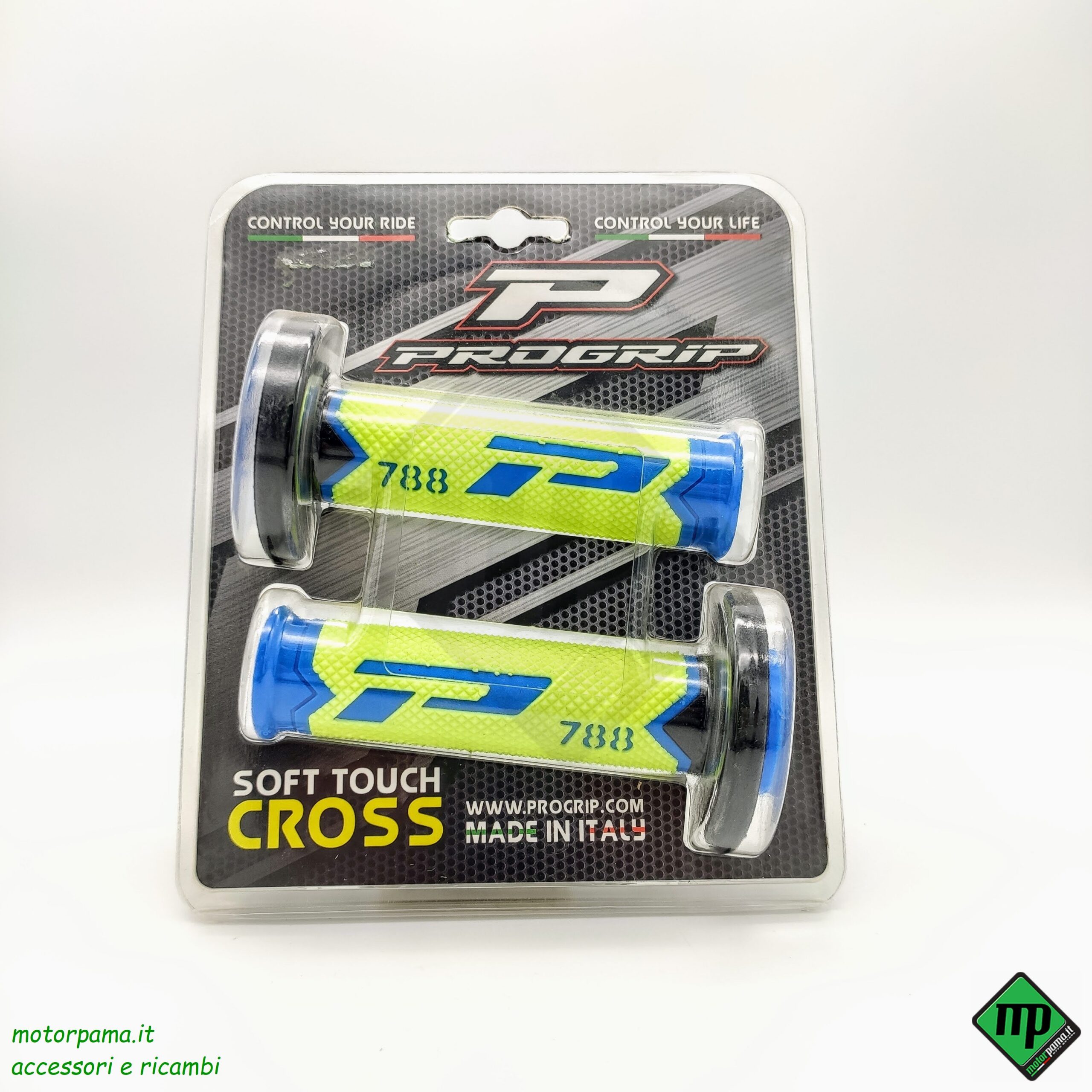 Manopole Progrip 788 CROSS Giallo / Blu - immagine 3