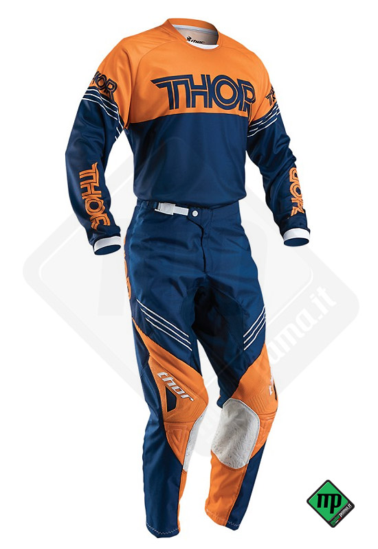 Pantalone cross/quad Bambino Thor S6Y blu/arancio - immagine 4