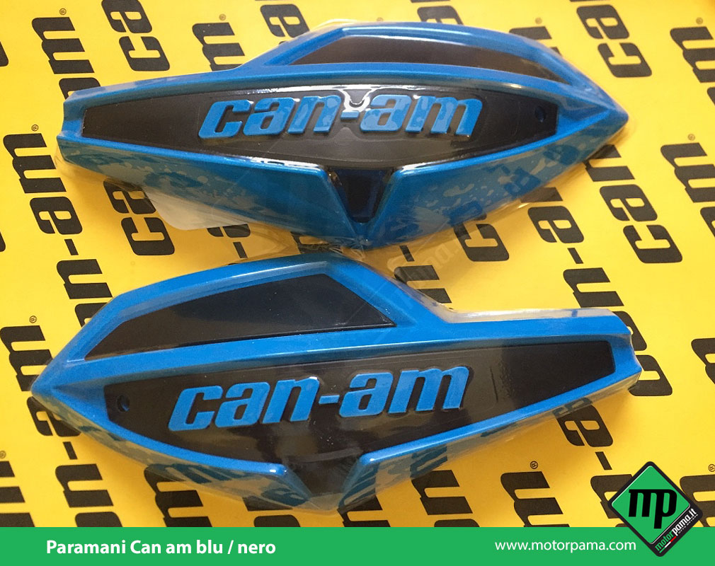 Coppia cover / plastiche paramani blu - nero per atv Can-am - immagine 2