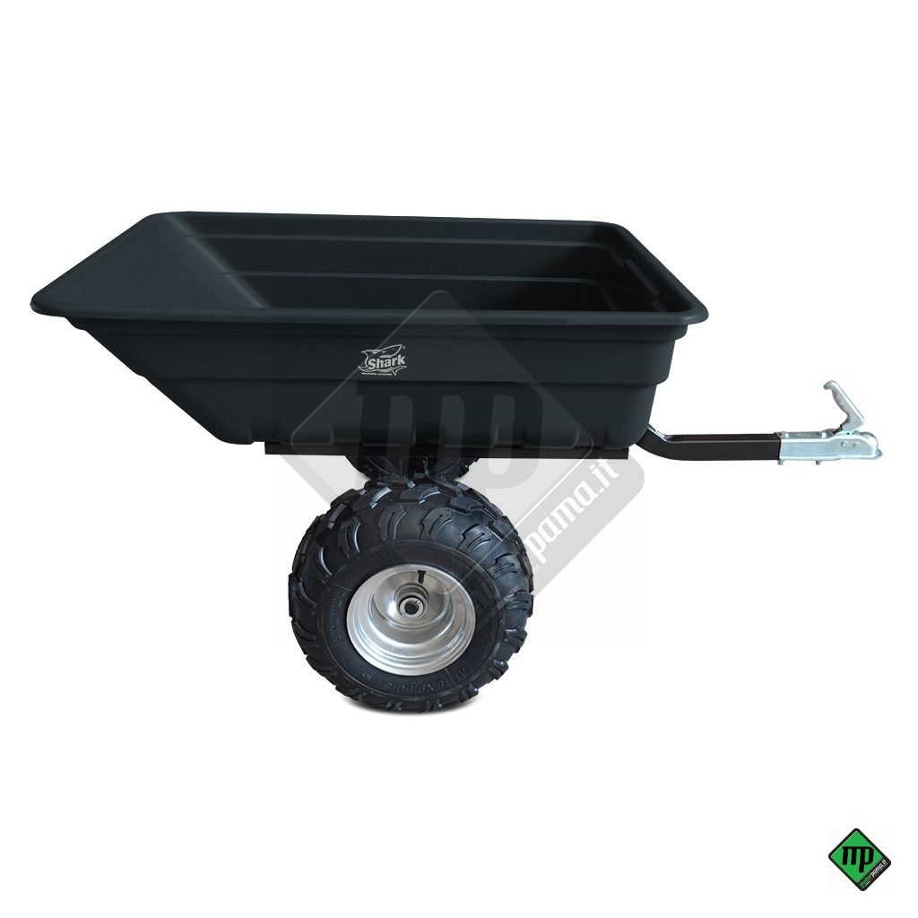 Rimorchio per ATV da giardino 300 Nero