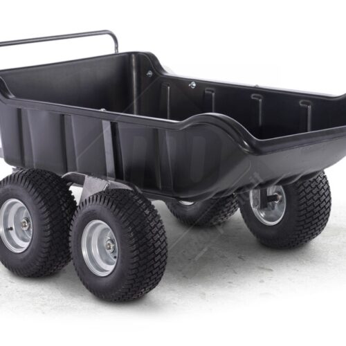 Rimorchio per ATV da giardino 680 Nero, 4 ruote