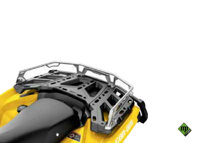 Sponda LinQ alte 10 cm per portapacchi Can am Outlander Renegade colore Nero