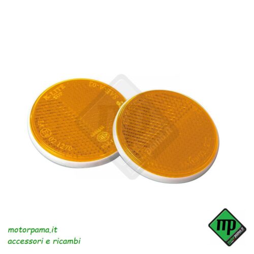 Coppia di catarifrangenti rotondi - Ø 65 mm - Arancio