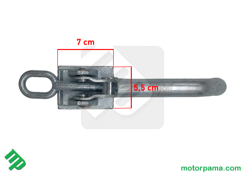 Chiusura maniglia con base forgiata e gancio per carrelli Cresci Rimorchi - immagine 5