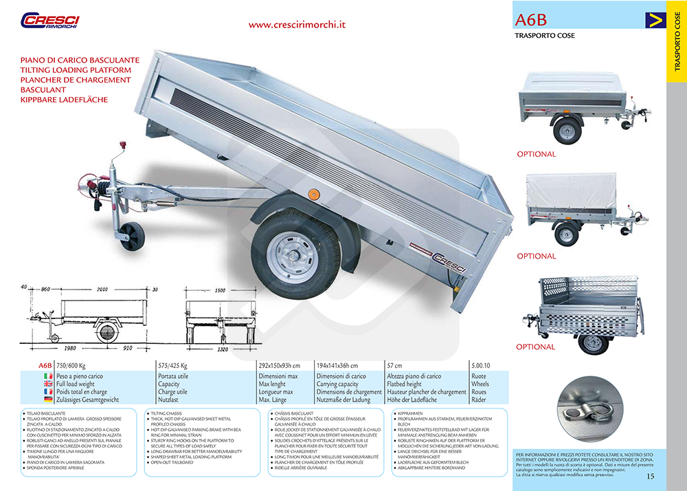 Carrello Cresci Rimorchi A6B - immagine 2