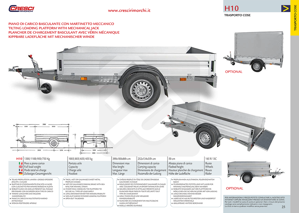 Carrello Cresci Rimorchi H10 - immagine 3