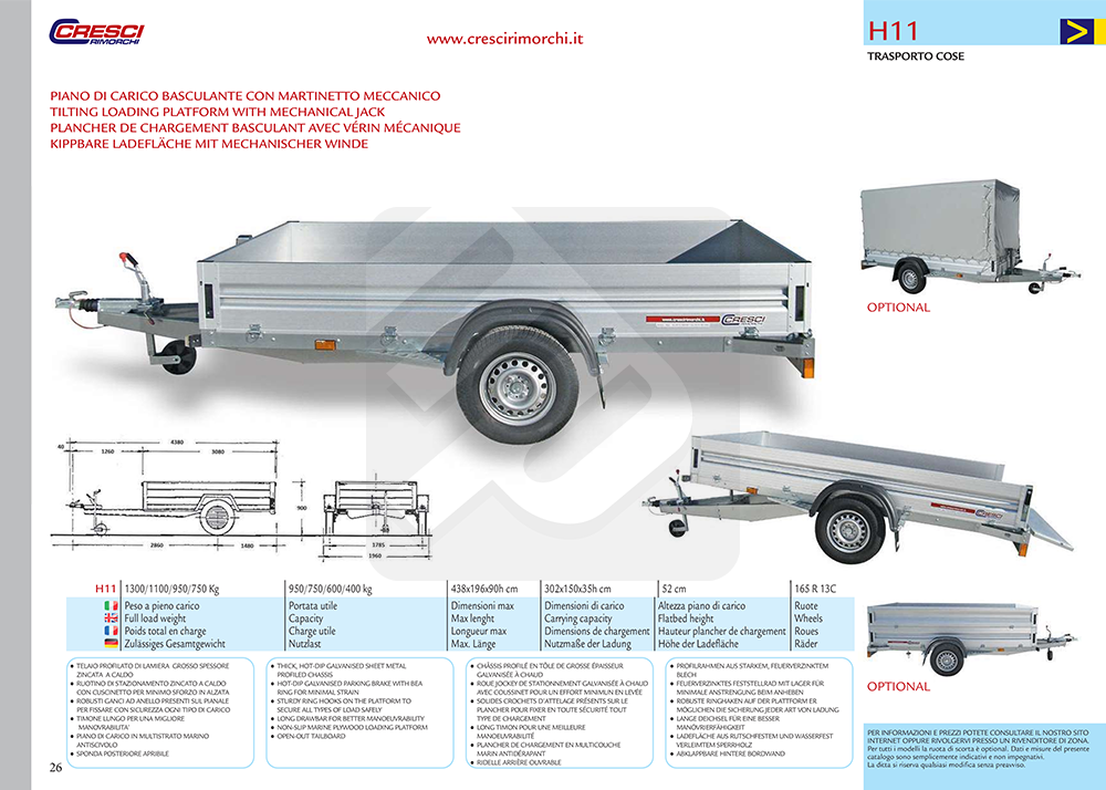 Carrello Cresci Rimorchi H11 - immagine 3